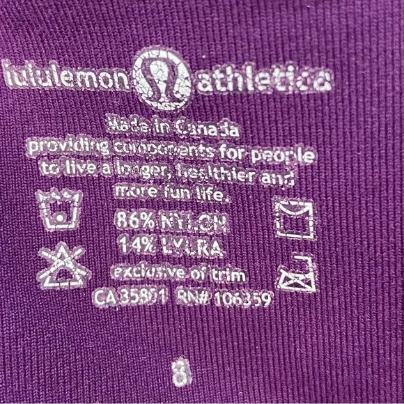 Lululemon Women’s Wide-Leg Crop Pants Plum Size 8 - Picture 8 of 8